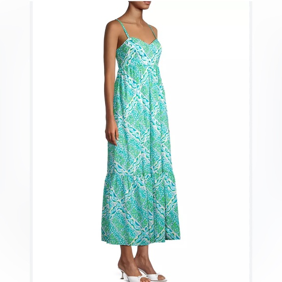 LILLY PULITZER NEW HEIDI COTTON MAXI DRESS SIZE 12 - Picture 4 of 9